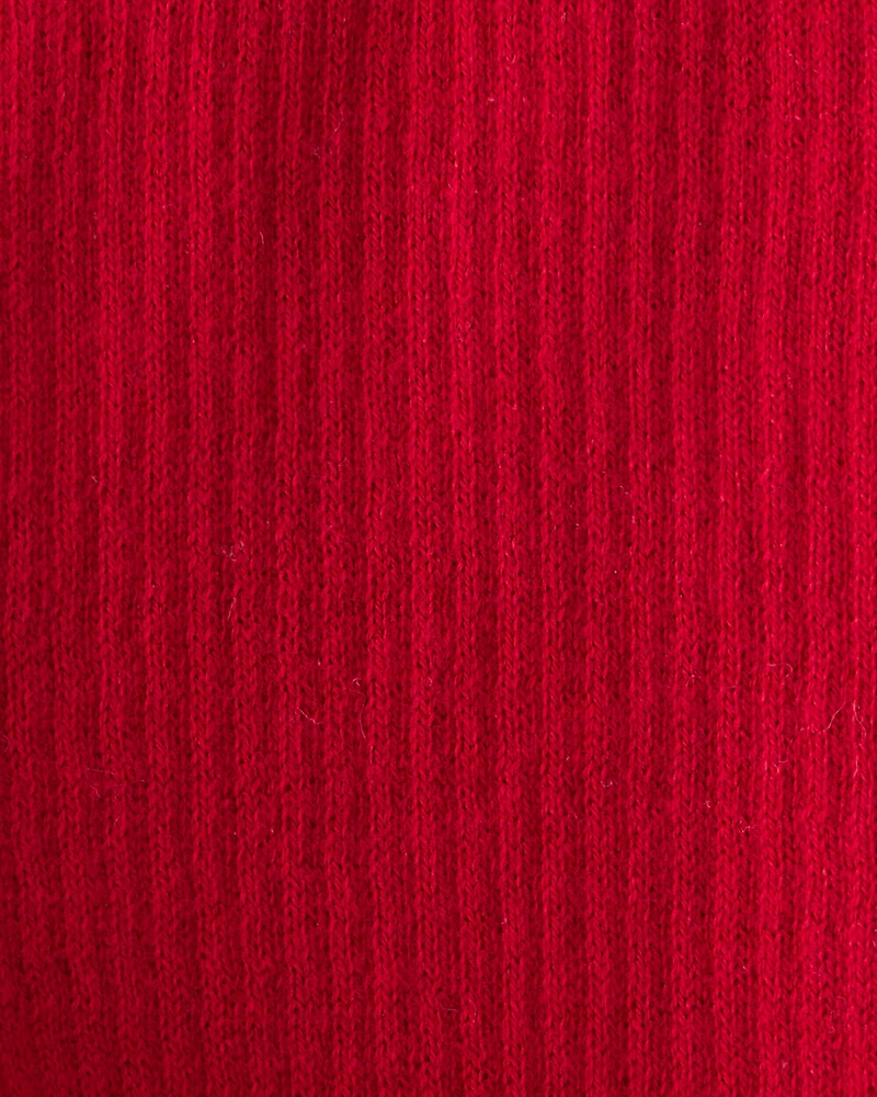 Baby Girl 2-Piece Wreath Long-Sleeve Sweater & Pant Set - White/Red