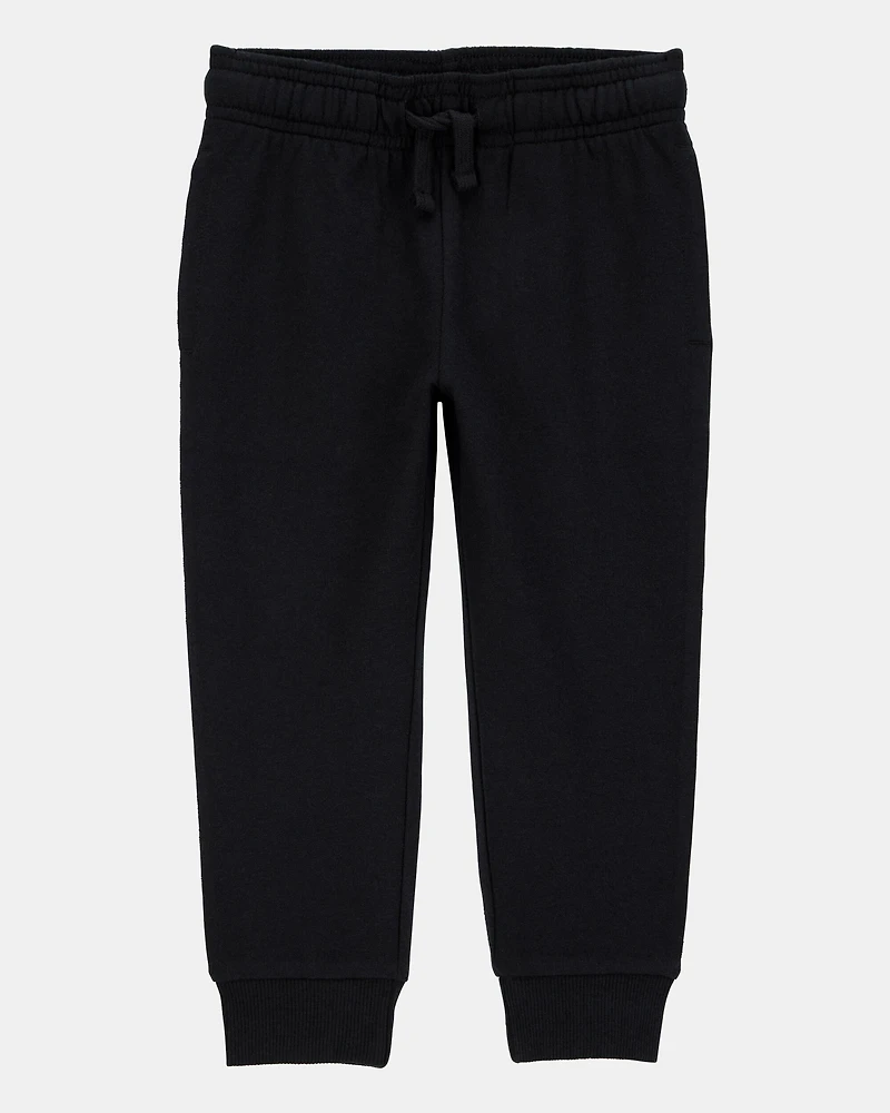 Toddler Boy Pull-On Drawstring Joggers - Black