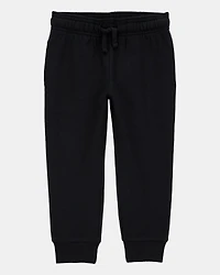 Toddler Boy Pull-On Drawstring Joggers - Black