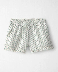 Toddler Girl 2-Piece Organic Cotton Gauze Top & Short Set in Floral