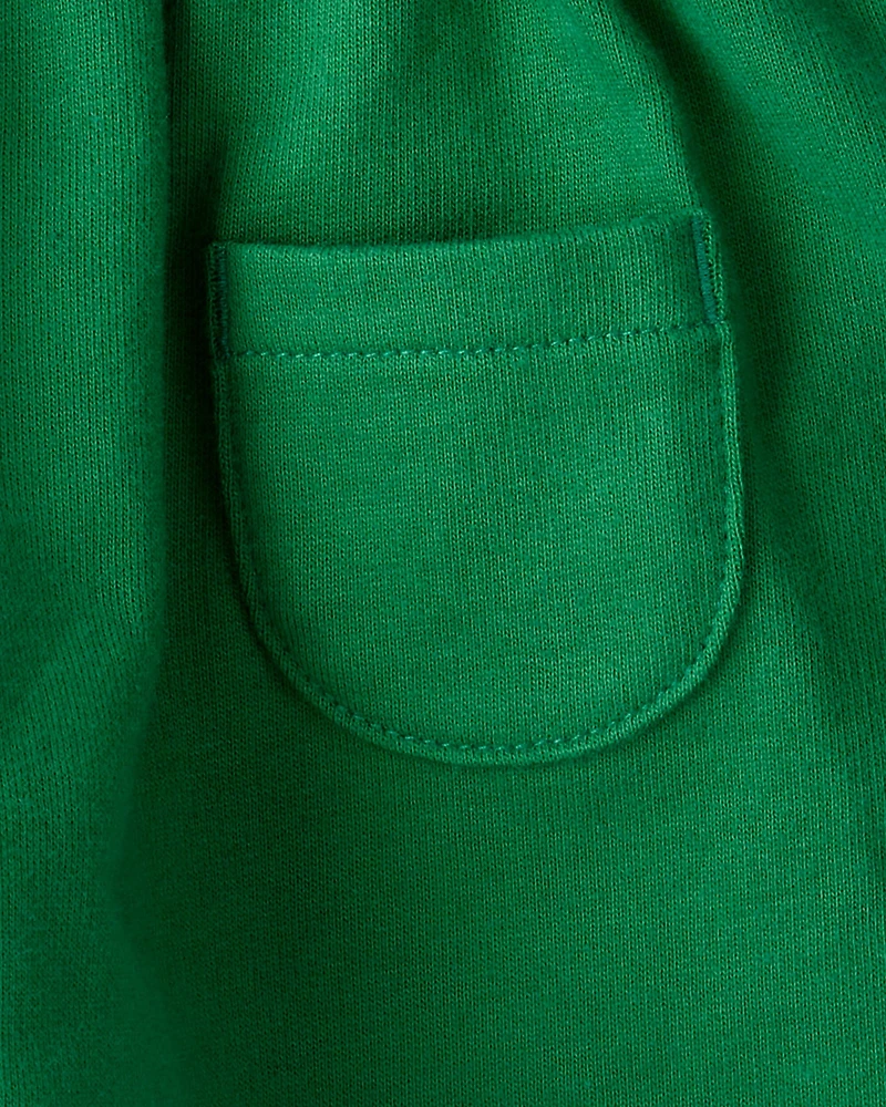 Baby Girl St. Patrick's Day 3-Piece Shamrock Long-Sleeve Top & Skirt Set - Green