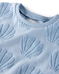 Baby Girl 2-Piece Seashell-Print Made with Organic Cotton