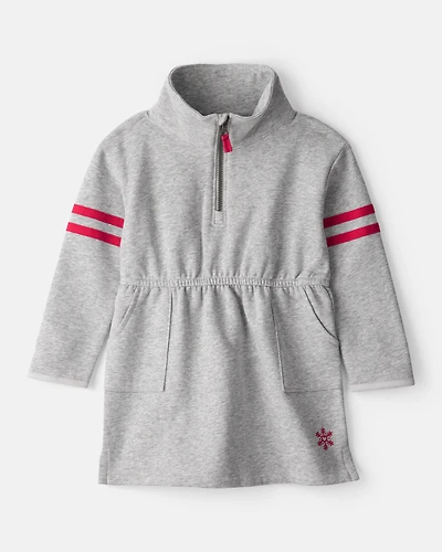 Toddler Girl DayDream Fleece Mock Neck Long-Sleeve Dress - Grey