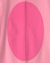 Girls 1-Piece Axolotl Halloween Fleece Pajama Costume - Pink