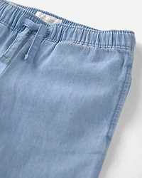Toddler Girl Organic Cotton Chambray Pants