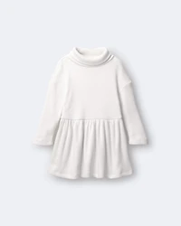 Toddler Girl Turtleneck Sweater Dress - Cream