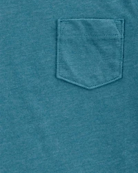 Toddler Solid Short-Sleeve Pocket Tee - Teal