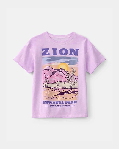 Girls Zion National Park Graphic Tee - Purple
