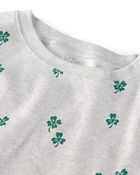 Kid Organic Cotton Pajamas in Lucky Clovers Print