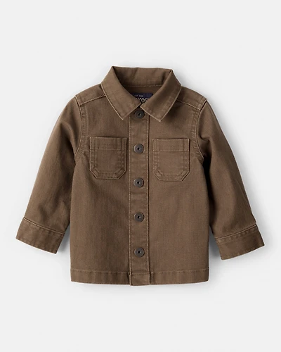 Baby Boy Long-Sleeve Button-Down Shirt - Brown