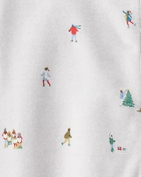 Baby Organic Cotton Sleep & Play Pajamas in Frosted Trail Print