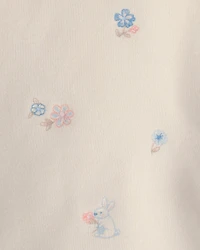 Baby Girl 2-Piece Floral French Terry Top & Skort Set - Cream