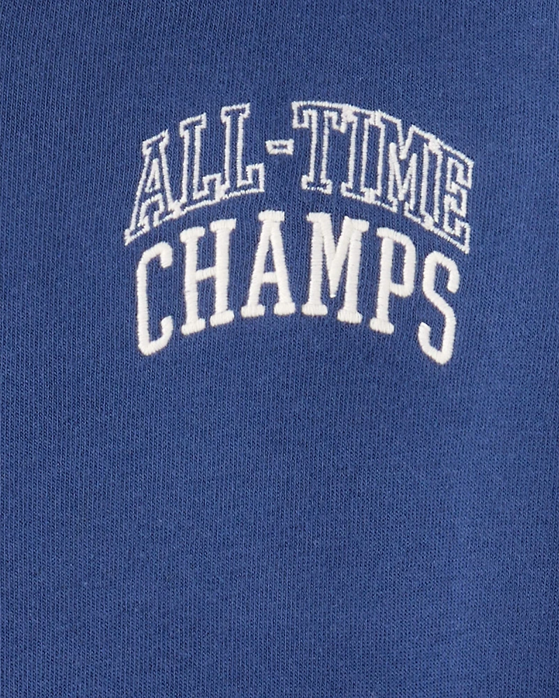 Boys Fleece Varsity Jacket - Navy