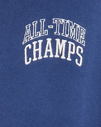 Boys Fleece Varsity Jacket - Navy