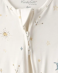 Baby Constellation 2-Way Zip PurelySoft Sleep & Play Pajama - Cream
