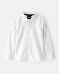 Toddler Boy Uniform Button-Front Shirt - White
