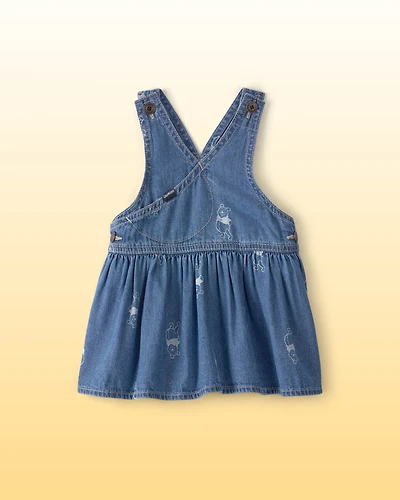 Baby Girl Disney© Winnie the Pooh Denim Wrap Skirtall - Medium Wash