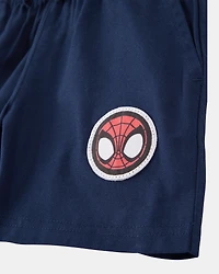 Toddler 2-Piece Spider-Man Tee & Short Set - Heather/Navy