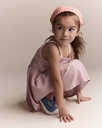 Toddler Girl Smocked Dress - Light Pink