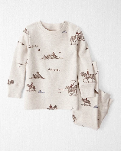 Baby Organic Cotton Pajamas in Western Rodeo Print