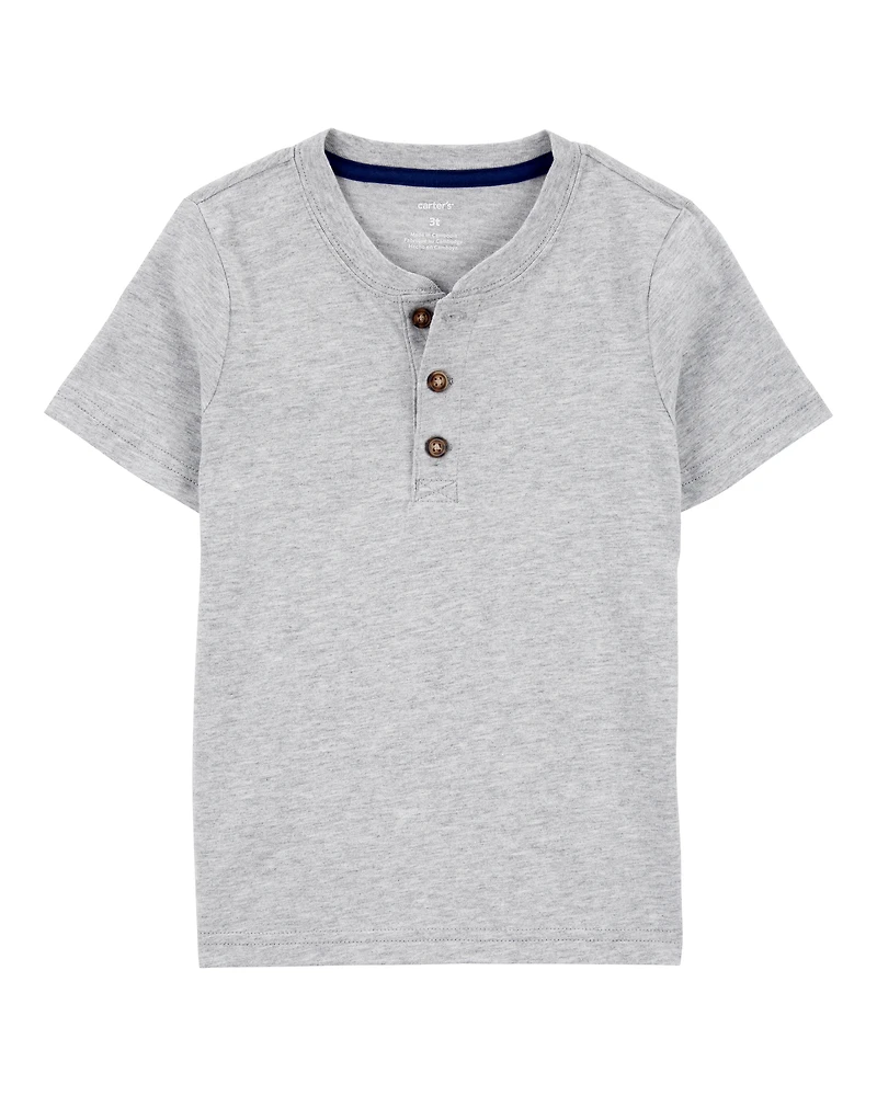 Baby Boy Short-Sleeve Henley Tee