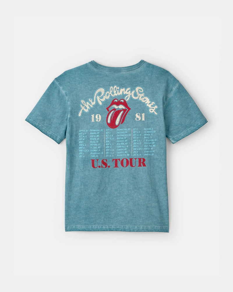 Boys Rolling Stones Graphic Tee - Turquoise