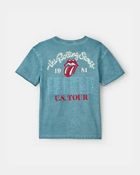Boys Rolling Stones Graphic Tee - Turquoise