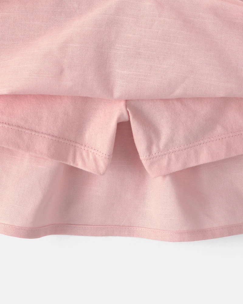 Toddler Girl 2-Piece Eyelet Top & Skort Set - Pink