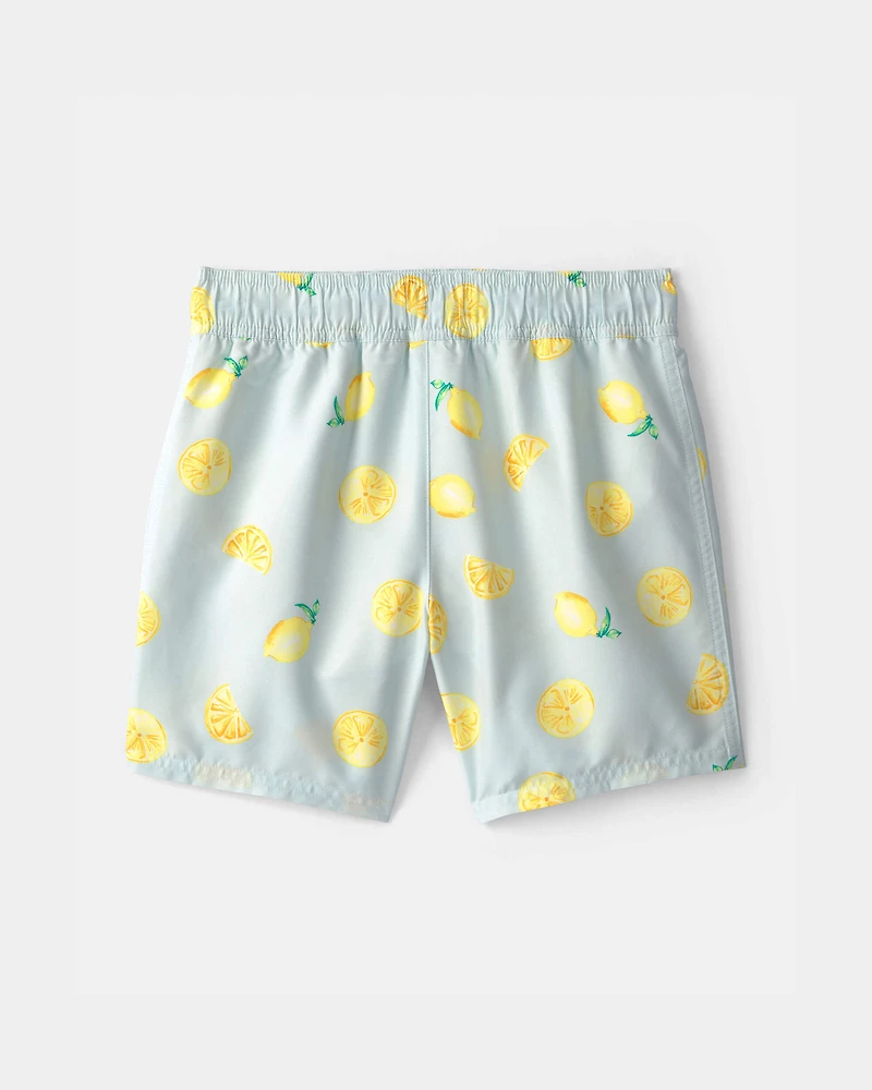 Boys Lemon Swim Trunks - Blue