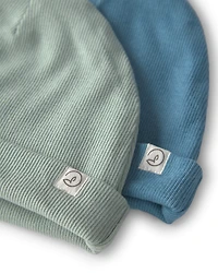 Baby 2-Pack Organic Cotton Rib Caps