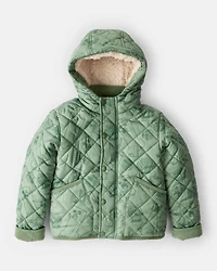 Boys Minecraft® Hooded Heavyweight Winter Jacket - Green