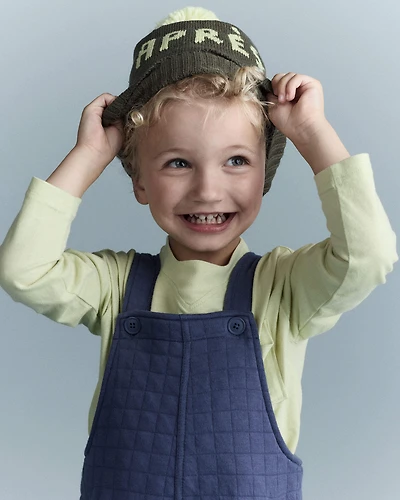 Toddler Boy Après Pom Pom Beanie - Olive