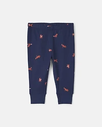 Baby Boy 3-Piece Fox Long-Sleeve Bodysuit & Pant Set - Navy Blue/Grey