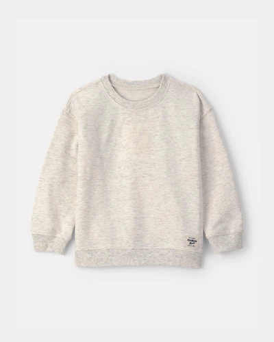 Toddler OshKosh Logo French Terry Pullover Sweatshirt - Grey