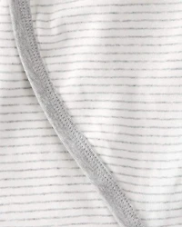 Baby Organic Cotton Wrap Sleep & Play Pajamas in Stripes