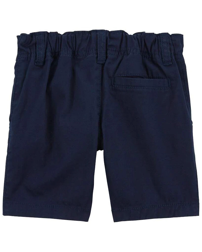Toddler Boy Stretch Chino Shorts - Navy