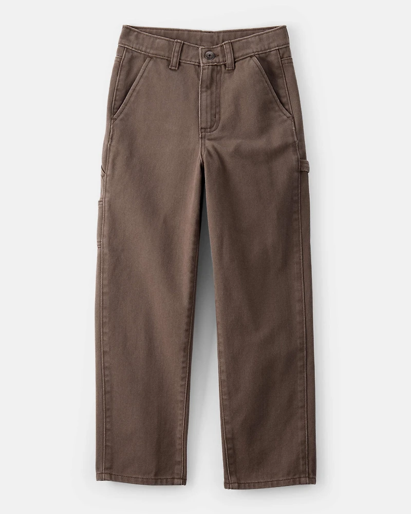 Boys Carpenter Fashion Pants - Brown