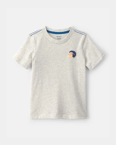 Toddler Boy Surfer Graphic Tee - Grey