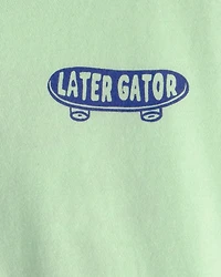 Toddler 'Later Gator' Skateboard Graphic Tee - Green