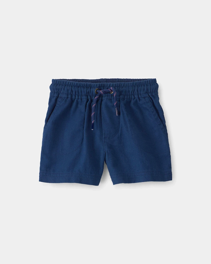 Baby Boy 2-Piece French Terry Pocket T-Shirt & Shorts Set - Grey/Navy