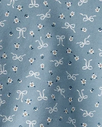 Baby Girl 2-Piece Bow Print Cotton Long-Sleeve Hoodie & Pant Set - Blue