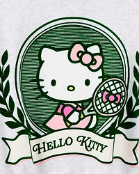 Girls 2-Piece Hello Kitty® Pullover Sweatshirt & Sweatpants Set - Grey