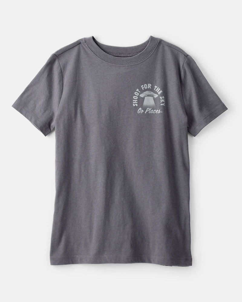 Boys Shoot For The Sky Short-Sleeve Graphic Tee - Grey