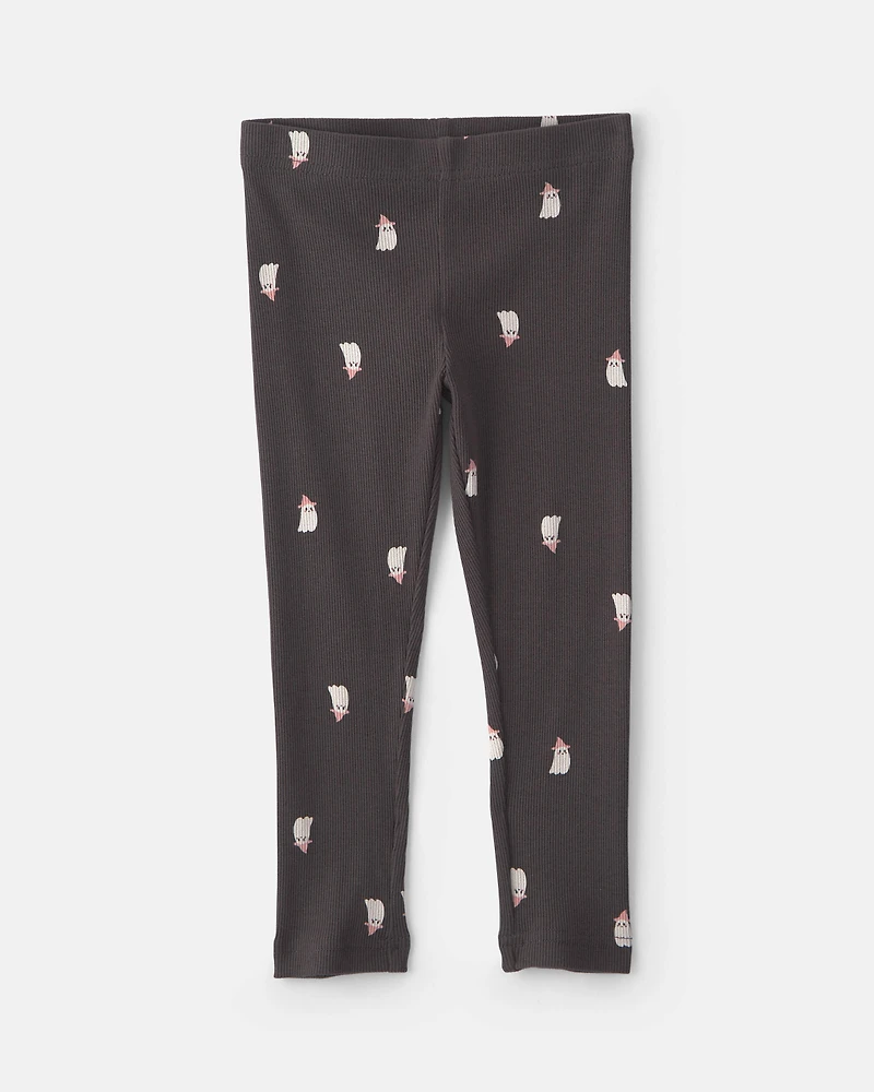 Toddler Girl Halloween 'Hey Boo' French Terry Pullover & Pant Set - Black