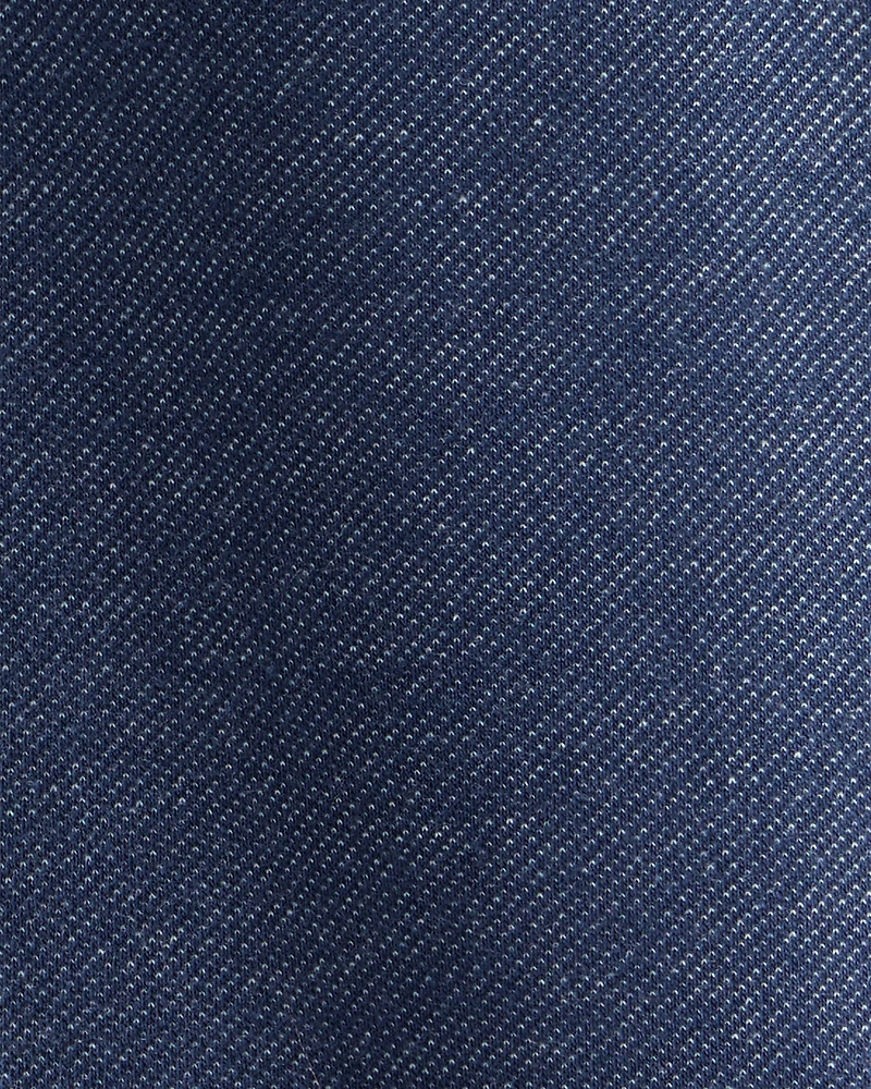 Baby Girl Faux Denim Pants - Navy Blue