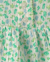 Baby Girl Floral Tank Top - Green