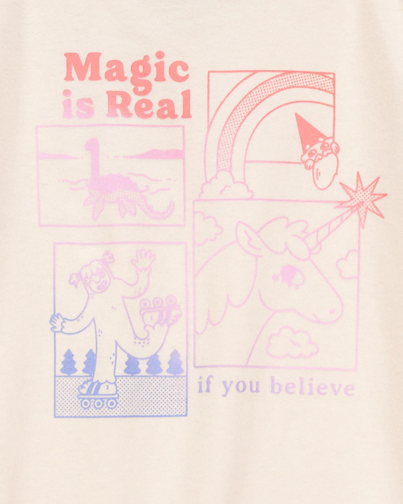 Kid Magic Is Real Short-Sleeve Graphic Tee - Ivory