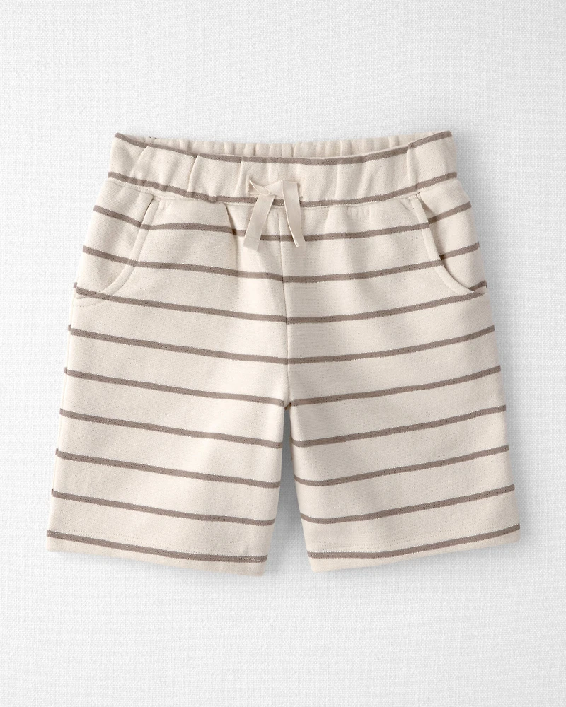 Kid 2-Piece Organic Cotton Top & Short Set in Stripes