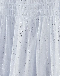 Toddler Girl Short-Sleeve Tulle Occasion Dress - Blue