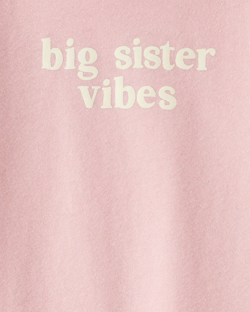 Toddler Big Sister Short-Sleeve Graphic Tee - Pink
